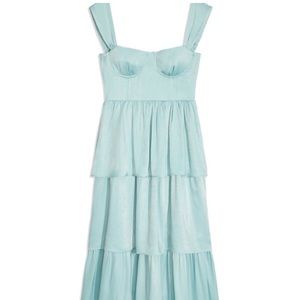 Weworewhat Corset Midi Dress - XS Blue